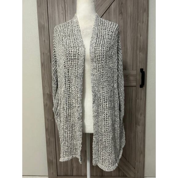 Lane Bryant 18/20 gray loose cable knit sleeveless cardigan - Picture 1 of 8